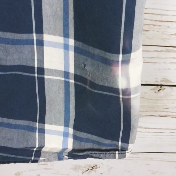 HOLLISTER CO Western Styling Men's Blue Plaid - Picture 8 of 9